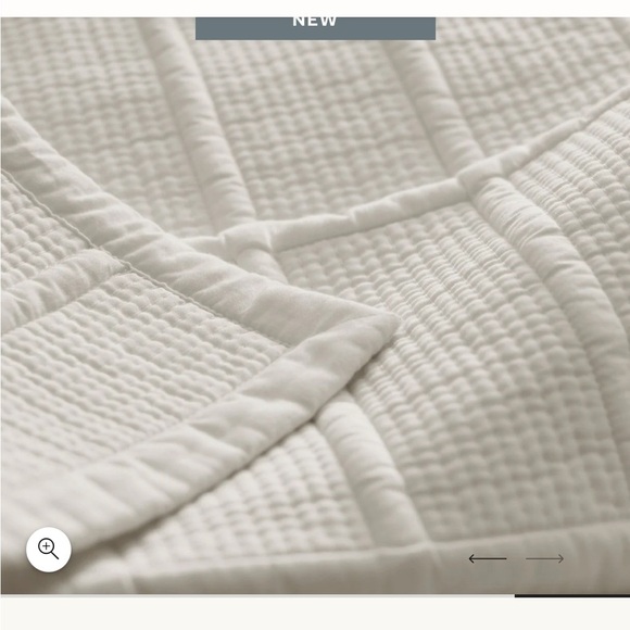 Boll & Branch Signature Modern Grid Quilt  Organic Cotton NWOT - Picture 2 of 4